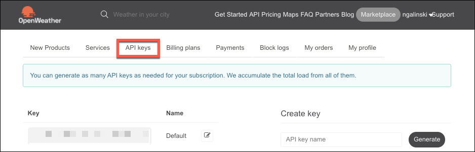 openweather api key retrieval method a