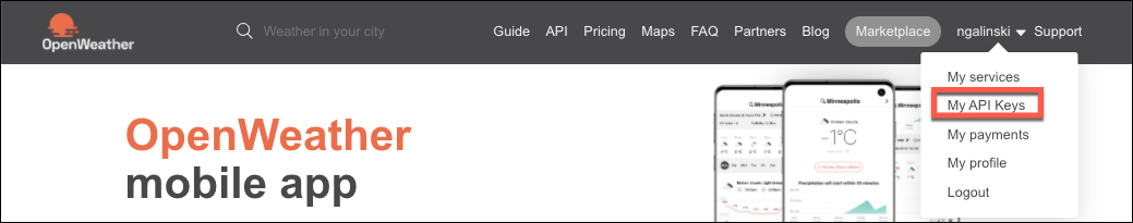 openweather api key retrieval method b